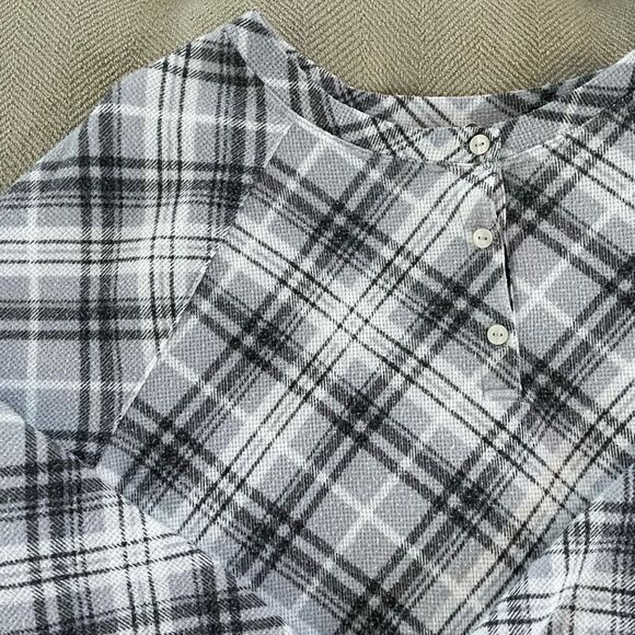 Victoria’s Secret Grey Plaid Long Pajama PJ Set M - Picture 3 of 10